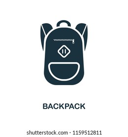 Backpack creative icon. Simple element illustration. Backpack concept symbol design from school collection. Can be used for mobile and web design, apps, software, print.