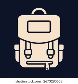 Mochila creativa ilustración de símbolos de moda útil diseño de Ilustración vectorial magnífico colorido background.eps