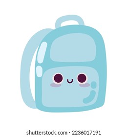 backpack cute school icon isolated