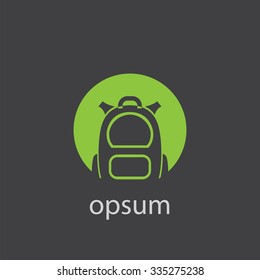backpack cutted identity template icon design element