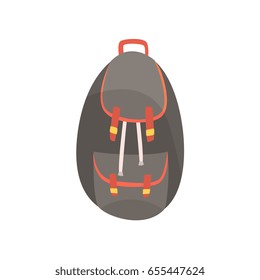 Backpack in dark colors vector Illustration