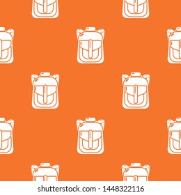 Backpack element pattern vector orange for any web design best