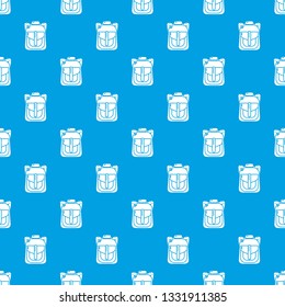 Backpack element pattern vector seamless blue repeat for any use