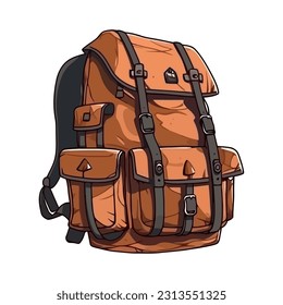 Rucksack-Ausrüstung für Wanderungen Symbol einzeln