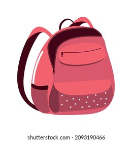 backpack equipment icon flat isolated