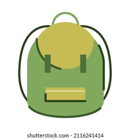 fondo blanco del icono del equipo de mochila