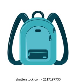 backpack equipment isolated flat icon