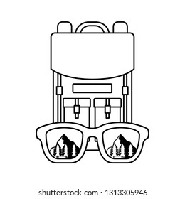backpack eyeglasses camping wanderlust image
