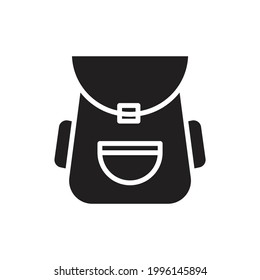 Backpack Filled Icon Vector Illustration