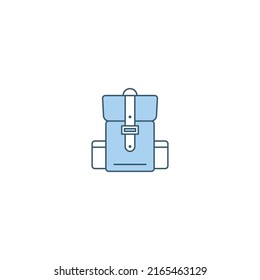 Backpack filled line icon. linear style sign for mobile concept and web design. Backpack filled line vector icon. Symbol, logo illustration. Vector graphic