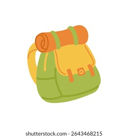 ilustração de design plano de mochila isolada 