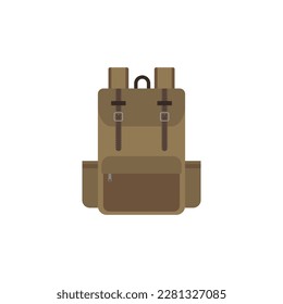 backpack flat design vector illustration isolated on white background