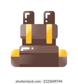 backpack flat gradient style icon. vector illustration for graphic design, website, app. EPS 10