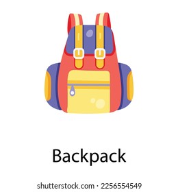 Backpack flat icon is up for premium use 