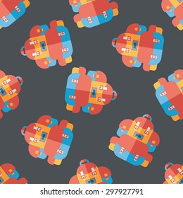 backpack flat icon seamless pattern background