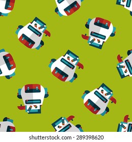 backpack flat icon,eps10 seamless pattern background