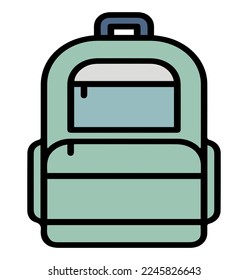 backpack flat icon,trendy and favorite isolated on white background .best choice for your great project
