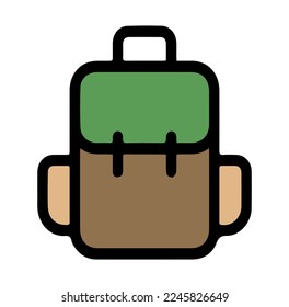 backpack flat icon,trendy and favorite isolated on white background .best choice for your great project