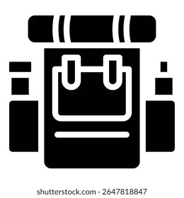 Mochila ícone de engrenagem estilo negrito para vários propósitos de design