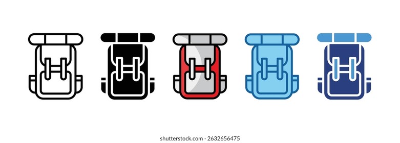 Backpack Gear Icon Element For Design