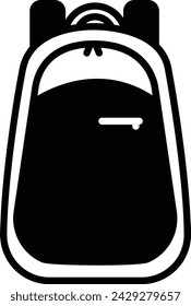 Backpack glyph and line vector illustration
