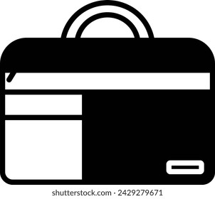 Backpack glyph and line vector illustration