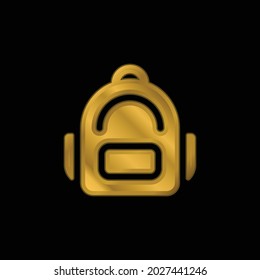 Rucksack, vergoldet, Metallic-Symbol oder Logo-Vektorgrafik