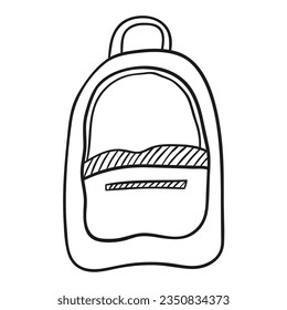 backpack. Hand drawn vector illustration