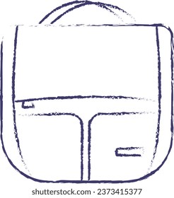 Backpack hand drawn vector illustration