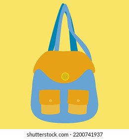 Mochila colgada en un gancho, ilustración, vector
