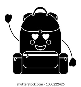 backpack heart eyes school supplies kawaii icon image 