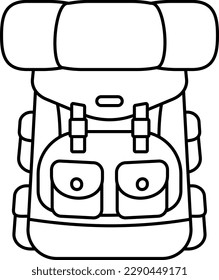 Backpack Hiking Element Element Line Style Style