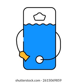 backpack hydrator line icon vector. backpack hydrator sign. isolated symbol illustration