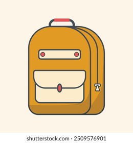 Backpack icon Back to school collection Icons school supplies school equipment or items vector illustration