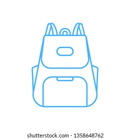 Backpack icon - Bag sign vector