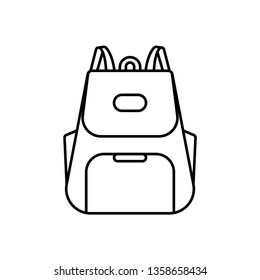 Backpack icon - Bag sign vector