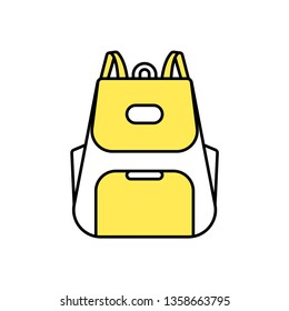 Backpack icon - Bag sign vector