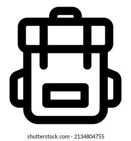 backpack icon with black color