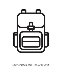 Backpack icon Black and white logo