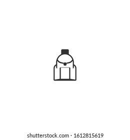 Backpack icon. Camp bag symbol. Logo design element