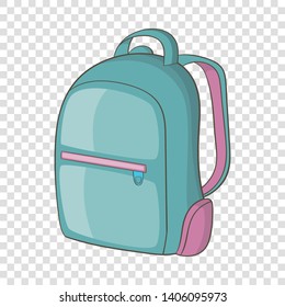 Backpack icon. Cartoon illustration of backpack vector icon for web