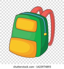 Backpack icon. Cartoon illustration of backpack vector icon for web