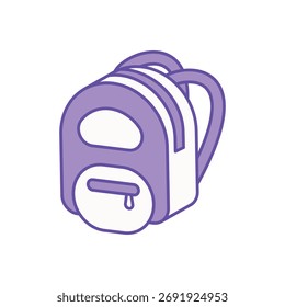 Icono de la mochila limpia y moderna Ilustración vectorial