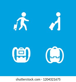 Backpack icon. collection of 4 backpack filled icons such as . editable backpack icons for web and mobile.