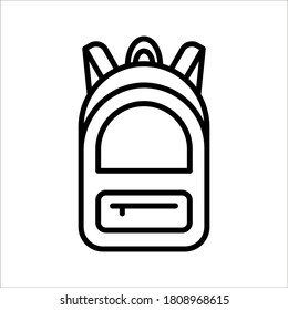 Backpack icon. color editable. Vector against a white background