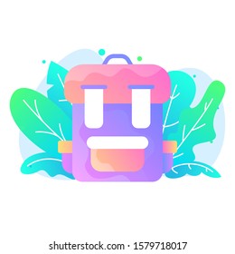 backpack icon colorful gradient illustration