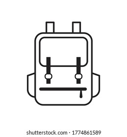Backpack icon design isolated on white background