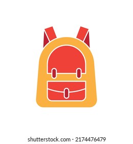 Backpack icon design isolated on white background