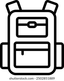 Diseño de icono de mochila para uso personal y comercial