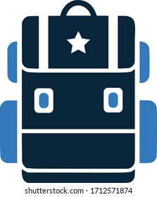 Diseño de icono de mochila, bolsa escolar